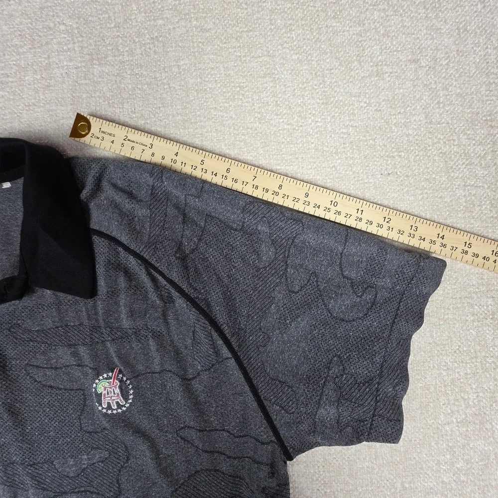UNRL Golf Barstool Sports Polo Shirt Mens XL Grey Camo Performance Golf Top - Picture 8 of 10